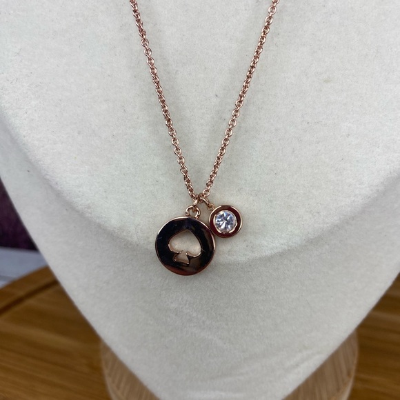 Kate Spade Spot The Spade Rose Gold Necklace - Picture 2 of 4